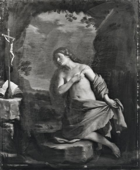 A. C. Cooper — Barbieri Giovan Francesco - bottega - sec. XVII - Santa Maria Maddalena penitente nel deserto — insieme